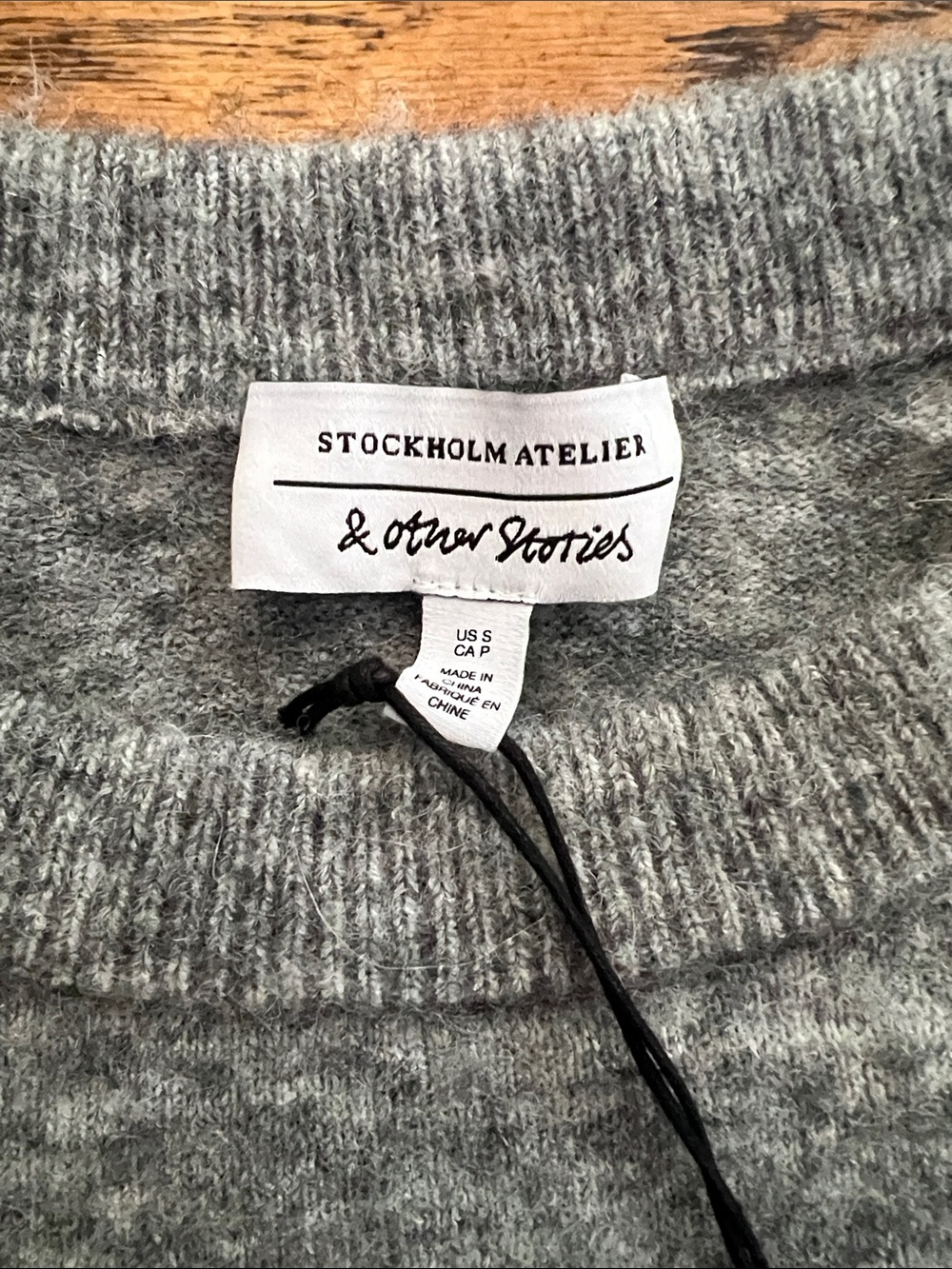 & Other Stories Gray Marled Crewneck Sweater - Picture 2 of 7